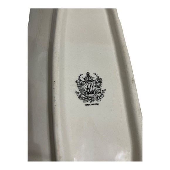 ND Exclusive Snowman Red Scarf Design Serving Plate Tray See Crazing READ - Picture 8 of 12